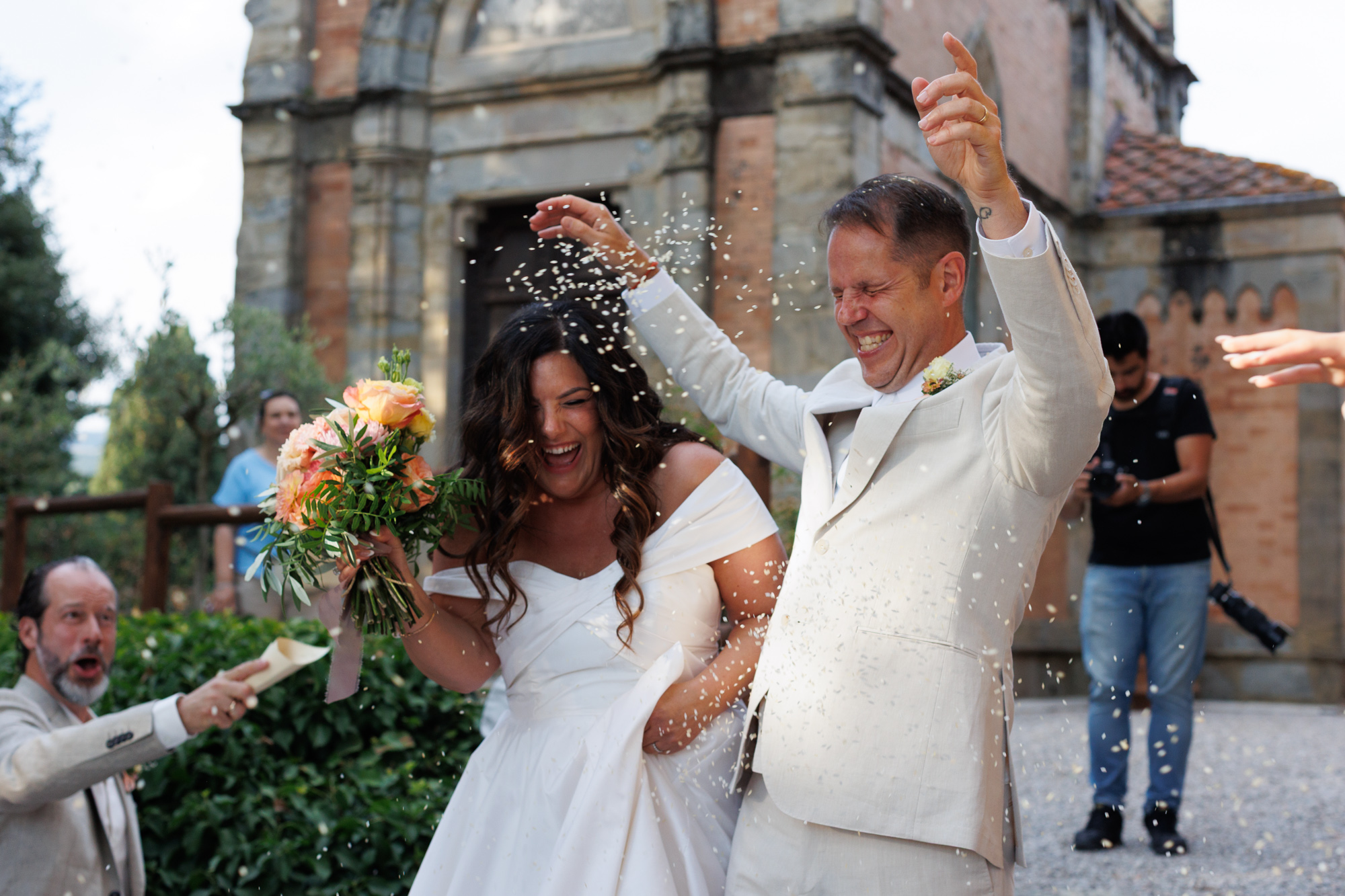 lancio del riso al matrimonio